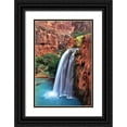 thumbnail image 1 of Malvin, Larry 11x14 Black Ornate Wood Framed with Double Matting Museum Art Print Titled - Havasu Falls II, 1 of 4