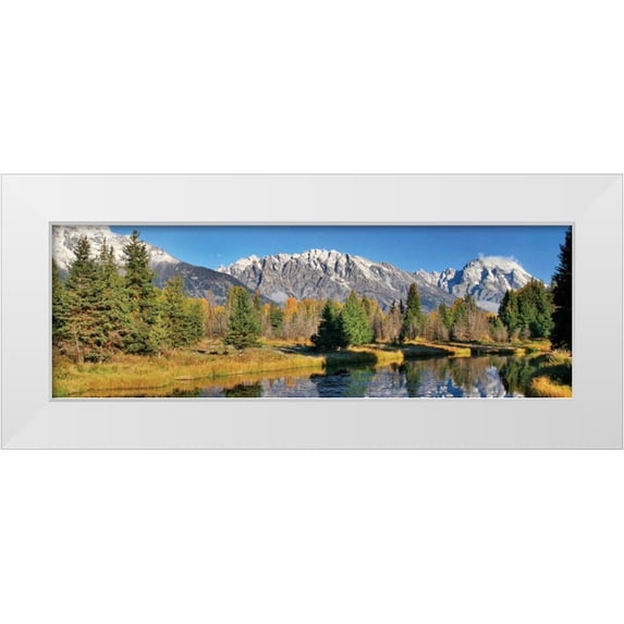 Malvin, Larry 18x9 White Modern Wood Framed Museum Art Print Titled - Schwabacher Panorama II