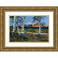 thumbnail image 1 of Malvin, Larry 24x17 Gold Ornate Wood Framed with Double Matting Museum Art Print Titled - Wilson Peak Aspens I, 1 of 4