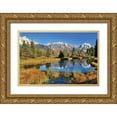 thumbnail image 1 of Malvin, Larry 32x23 Gold Ornate Wood Framed with Double Matting Museum Art Print Titled - Schwabacher Pond, 1 of 4