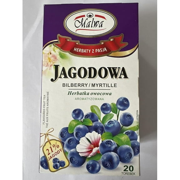 Malwa Bilberry Herbal Fruit Tea 20 Teabags