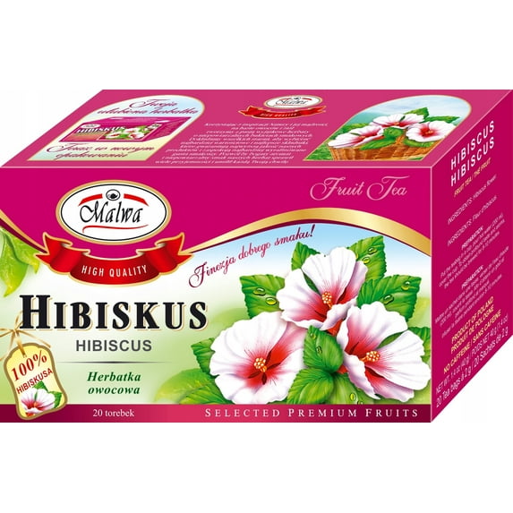 Malwa Hibiskus Hibiscus Tea Herbatka Owocowa Box of 20 Tea Bags