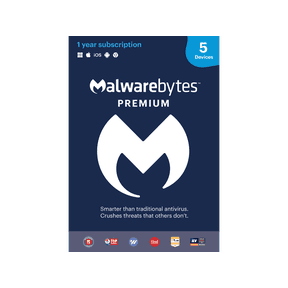 Malwarebytes Premium - 5 Devices / 1 Year - Key Card