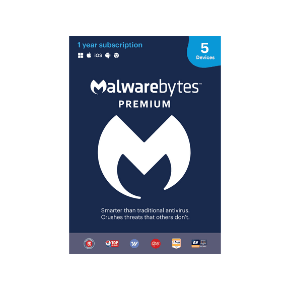 Malwarebytes Premium - 5 Devices / 1 Year - Key Card