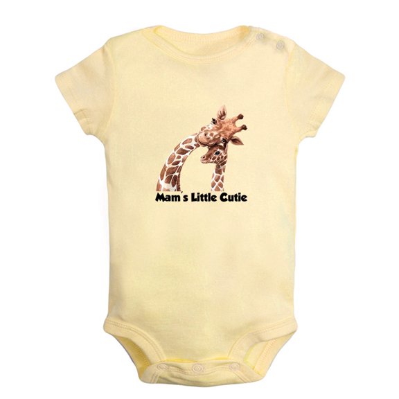 Mam's Little Cutie Funny Rompers For Babies, Animal Giraffe Pattern Jumpsuit, Newborn Baby Unisex Bodysuits, Infant Jumpsuits, Toddler 0-24 Months Kids One-Piece Oufits
