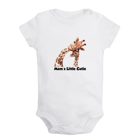 Mam's Little Cutie Funny Rompers For Babies, Animal Giraffe Pattern Jumpsuit, Newborn Baby Unisex Bodysuits, Infant Jumpsuits, Toddler 0-24 Months Kids One-Piece Oufits