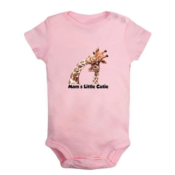 Mam's Little Cutie Funny Rompers For Babies, Animal Giraffe Pattern Jumpsuit, Newborn Baby Unisex Bodysuits, Infant Jumpsuits, Toddler 0-24 Months Kids One-Piece Oufits
