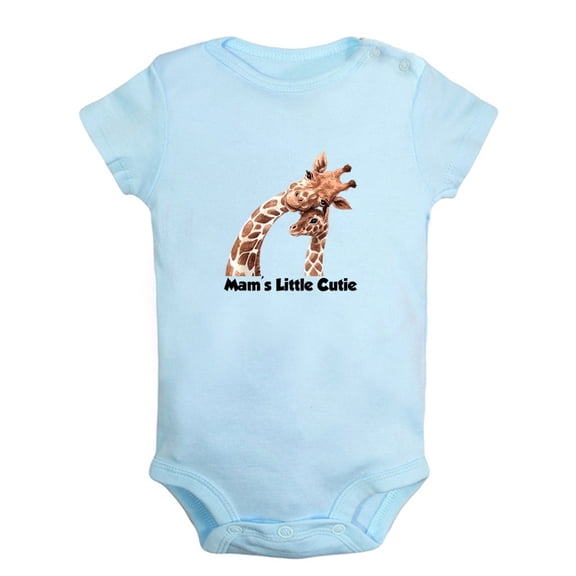 Mam's Little Cutie Funny Rompers For Babies, Animal Giraffe Pattern Jumpsuit, Newborn Baby Unisex Bodysuits, Infant Jumpsuits, Toddler 0-24 Months Kids One-Piece Oufits