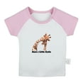 thumbnail image 1 of Mam's Little Cutie Funny T shirt For Baby, Newborn Babies Animal Giraffe T-shirts, Infant Tops, 0-24M Kids Graphic Tees Clothing (Short Pink Raglan T-shirt, 0-6 Months), 1 of 4