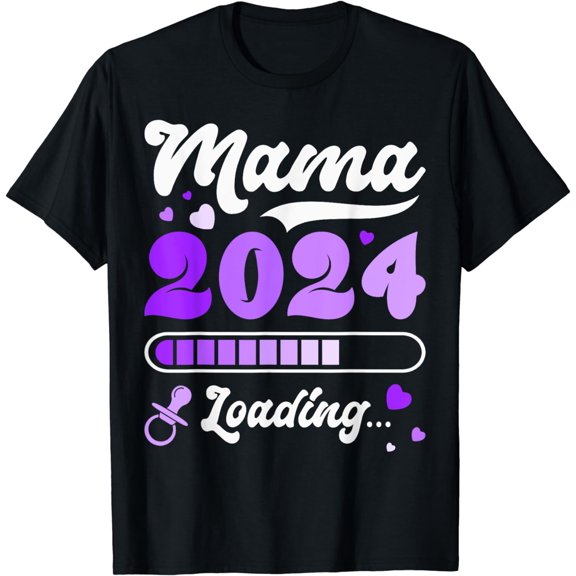 Mama 2024 Loading, Pregnancy Reveal, Mom to be, Funny T-Shirt