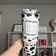 thumbnail image 1 of Mama 40oz tumbler, Mom quencher, Cow Print custom tumbler, 1 of 3