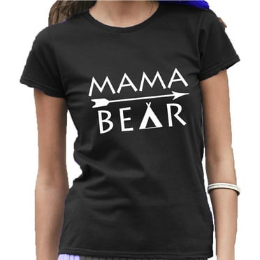 Mama Bear Arrow Printed T-shirt Mom Mother Day Tee Color Black Small