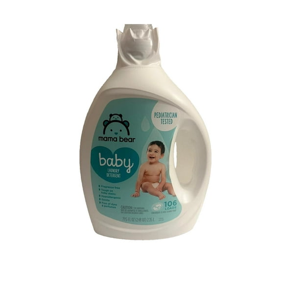 Mama Bear Baby Laundry Detergent  106 Loads  79.5 fl oz (2.35 L)  Hypoallergenic, Fragrance Free, Pediatrician Tested
