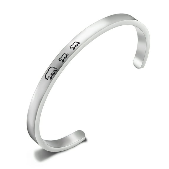 Mama Bear Bracelet Mama and Baby Cuff Bracelet Gift for Mothers, Wife