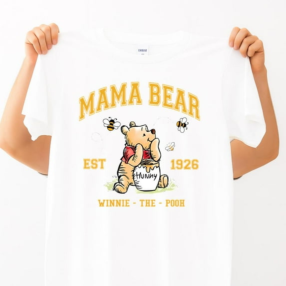 Mama Bear Cute Motherhood Family Love Retro Vintage Graphic Unisex T-Shirt