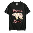 thumbnail image 1 of Mama Bear Floral Mothers Day Premium T-Shirt Casual Short Sleeve Round Neck Tops T-shirts, 1 of 4