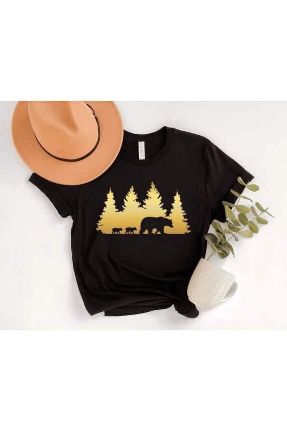 Mama Bear Forest Shirt, Mom and Baby Bears, Mothers Day Gift All Size S-5Xl
