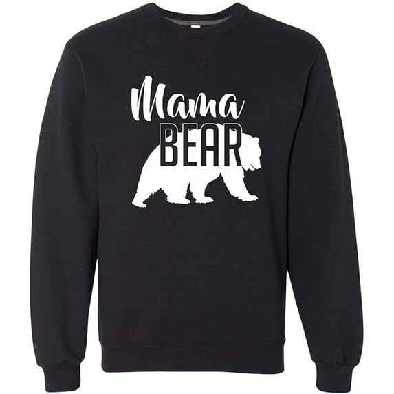 Mama Bear Hoodie Mom Women Soft Hoodie Adult Unisex Men's Women's, Sweatshirt, Black, L
