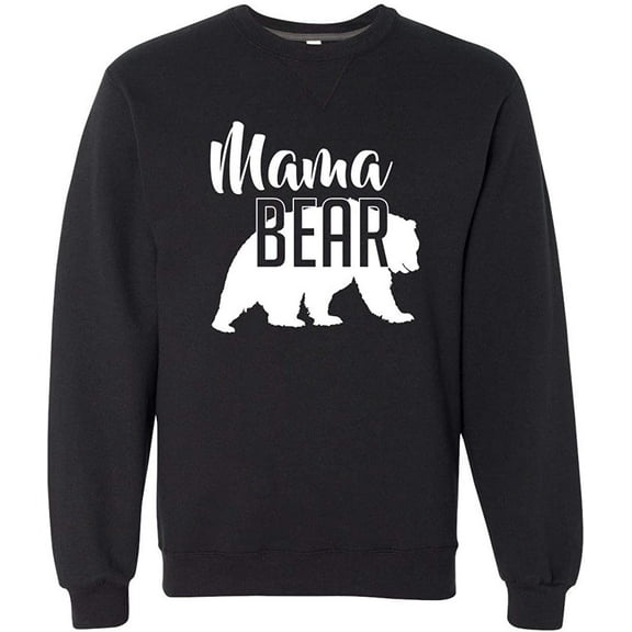 Mama Bear Hoodie Mom Women Soft Hoodie Adult Unisex Men's Women's, Sweatshirt, Black, M