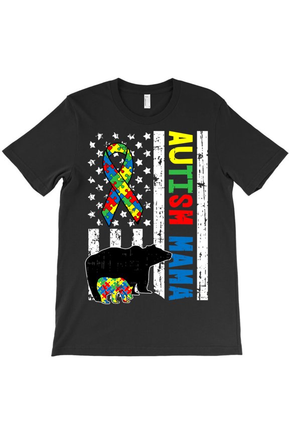 Mama Bear Matching Family Autism Awareness, Medical Charity G23015 Unisex T-Shirt, Up to Size 5XL