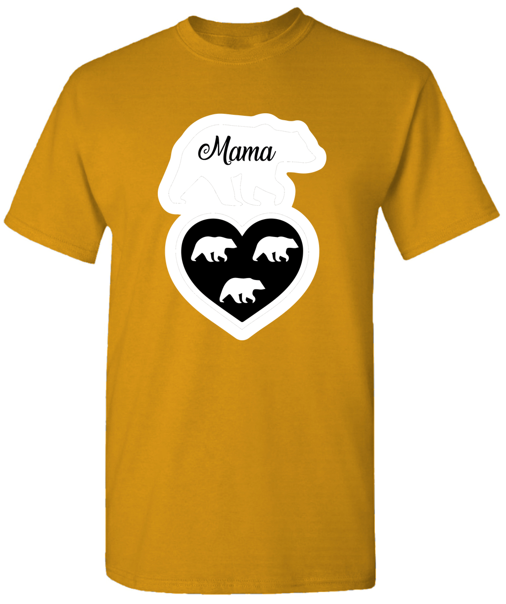 Mama Bear Mom T-Shirt Mothers T-Shirt Mom Birthday Tees Funny Mom Shirt