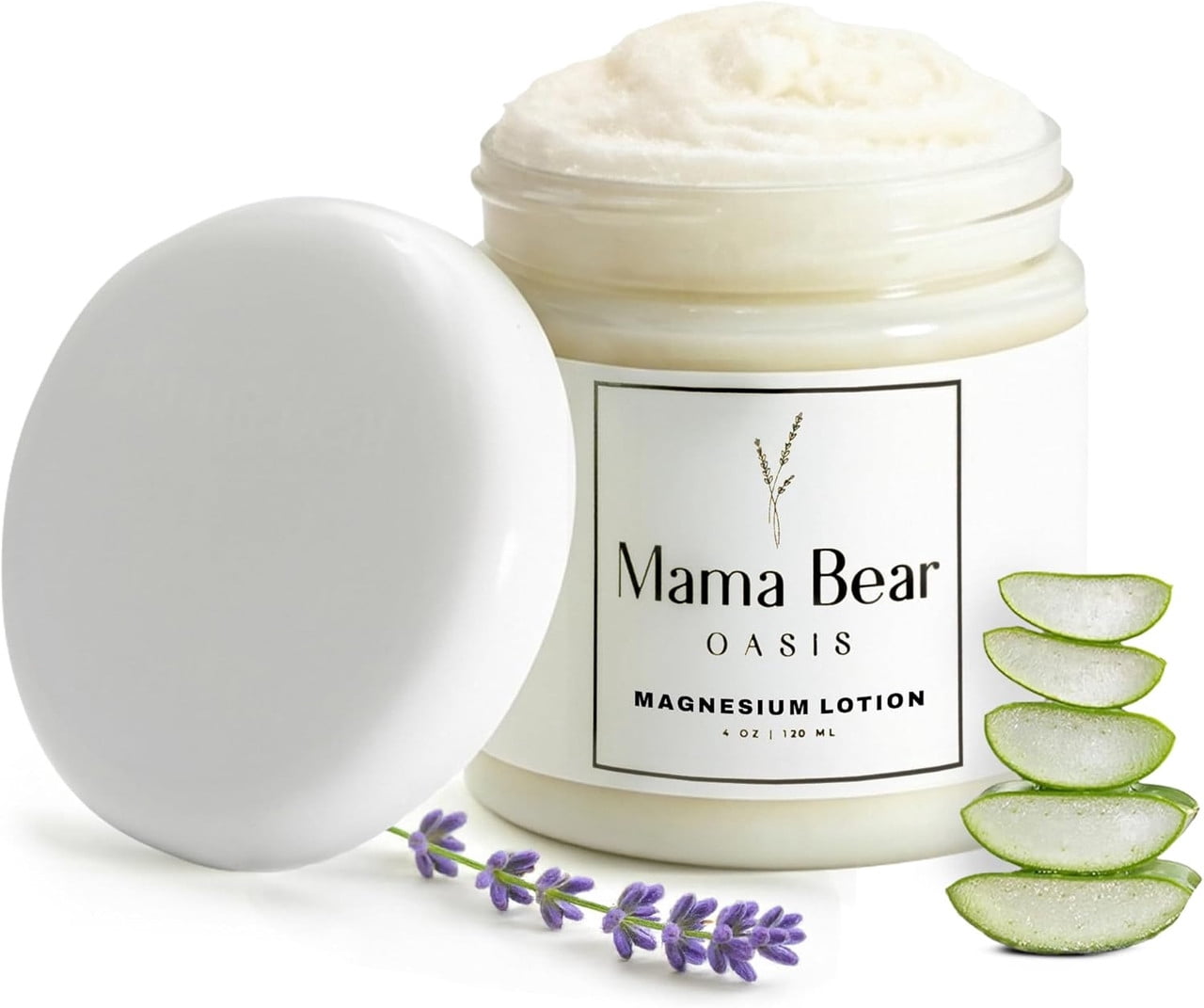 Mama Bear Oasis Magnesium Lotion for Feet & Legs, Fast-Absorbing, Non-Greasy, 4oz