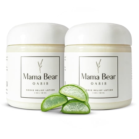 Mama Bear Oasis Magnesium Lotion for Feet & Legs, Fast-Absorbing, Non-Greasy, 4oz (Pack of 2)