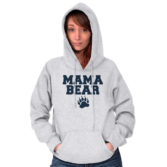 Mama Bear Paw Print Cute Mothers Day Hoodie Sweatshirt Women Brisco Brands X