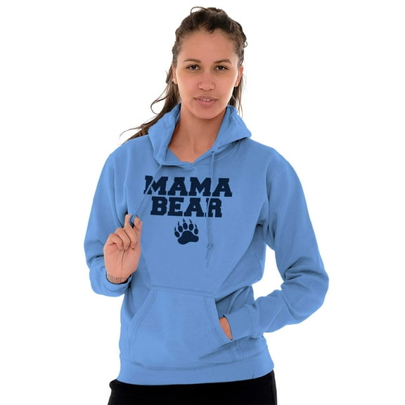 Mama Bear Paw Print Cute Mothers Day Women Plus Size Graphic Pullover Hoodie Brisco Brands 3X