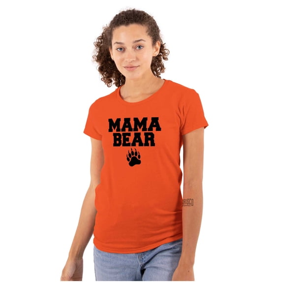 Mama Bear Paw Print Cute Mothers Day Womens Fitted Plus Size Graphic Tee Brisco Brands 3X