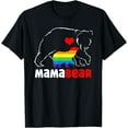 thumbnail image 1 of Mama Bear Proud Mom Rainbow Flag LGBT Pride Mother's Day T-Shirt, 1 of 4