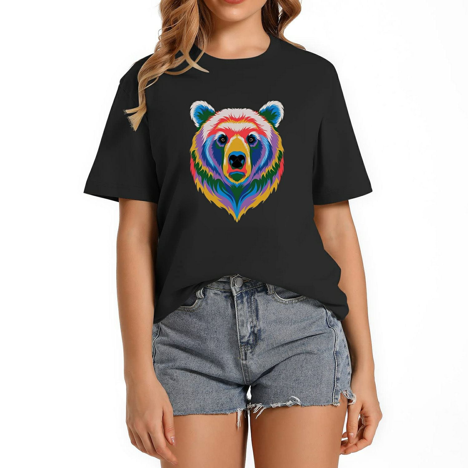 Mama Bear Retro Womens T-Shirt Black 3XL - Walmart.com