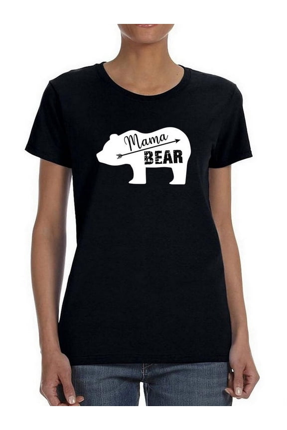 Mama Bear Silhouette  Women T-Shirt, Female Medium