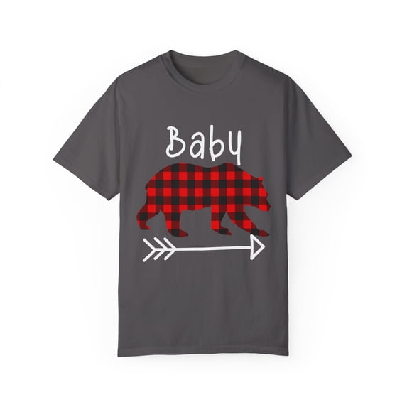 Mama Bear | Sister Bear | Papa Bear | Buffalo Plaid Sister Bear | Mommy And Mes | Father Daughter Gift | Christmass Unisex Garment-Dyed T-shirt
