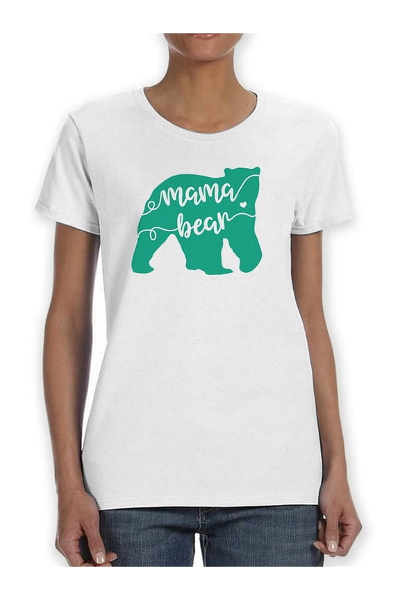Mama Bear Slogan Shaped T-Shirt Women -GoatDeals Designs, Female Small