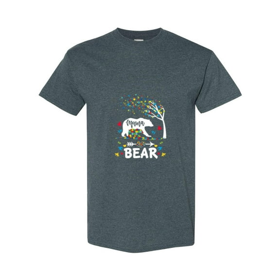 Mama Bear Support For An Autistic Child And Autism Mom Awareness Unisex T-Shirt, up to size 5XL