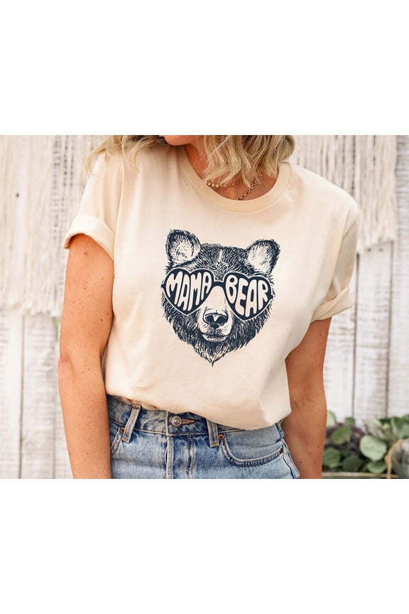 Mama Bear T-Shirt for Women, Cute Bear Tee, Mother's Day, Casual Boho Shirt, Mom, Trendy Mom Shirt, Cool Mom Tee Shirt All Size S-5Xl