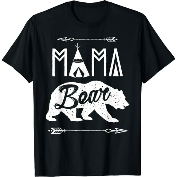 Mama Bear T shirt Mothers Day Family Matching Couple Women T-Shirt