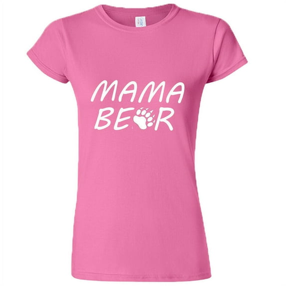 Mama Bear Tshirt Mom Mother Tee Mothers Day Shirt Color Pink Large