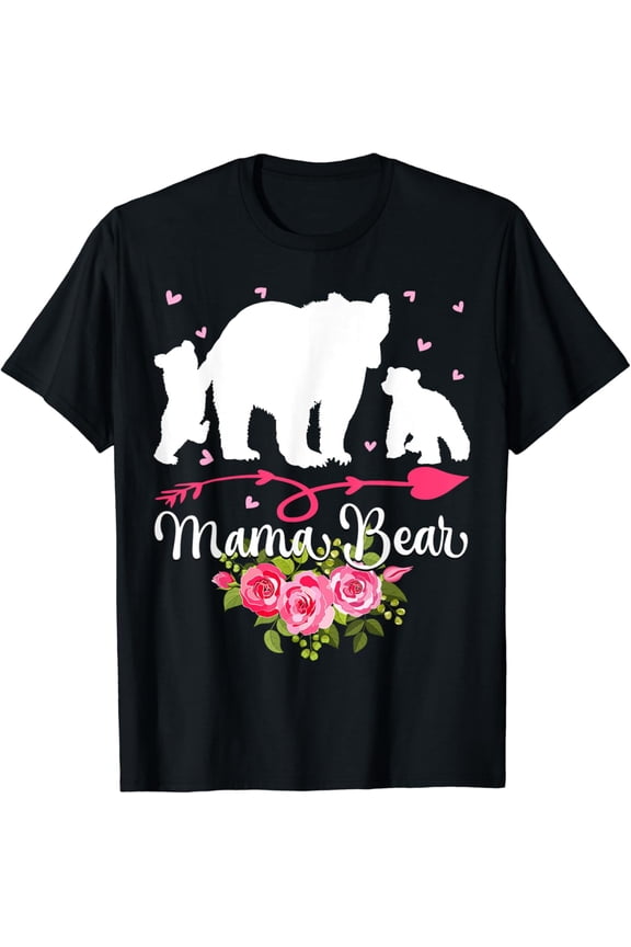 Mama Bear With 2 Cubs Cute T-Shirt
