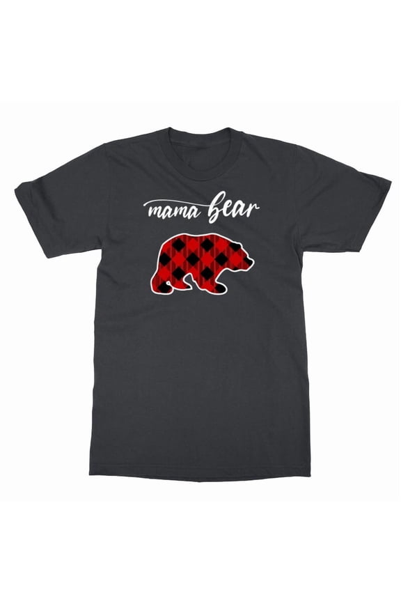 Mama Bear With Plaid Cool Mommy Gift On A Happy Mother's Day New H12076 Unisex T-Shirt, Up to 5XL Available