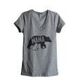 thumbnail image 1 of Mama Bear Women's Fashion Relaxed V-Neck T-Shirt Tee Heather Grey Small, 1 of 3