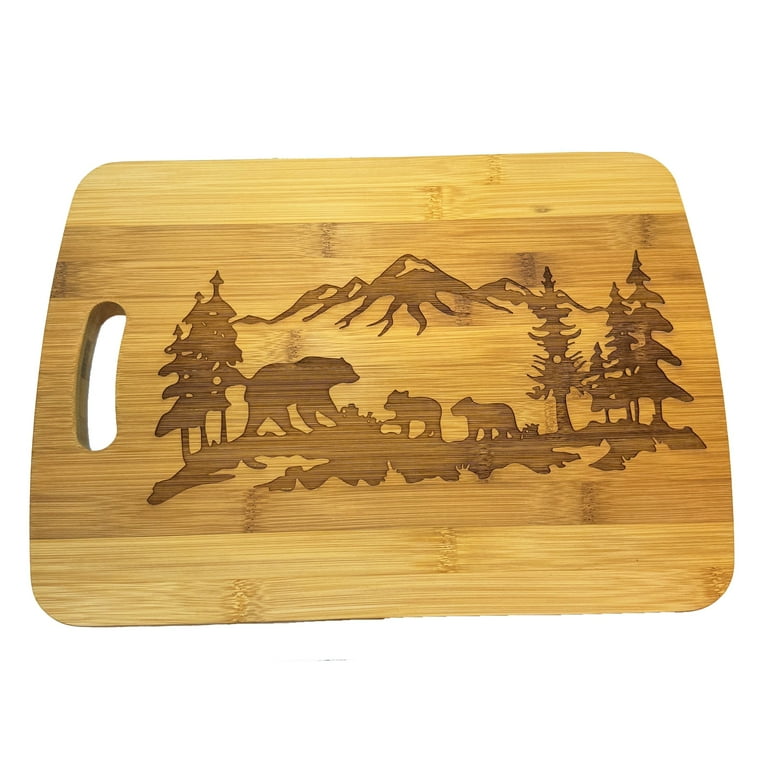 Mama Bear with Babies Bamboo Cutting Board 14''x9.5''x.5'' Bamboo Mama Bear with Babies Bamboo Cutting Board 14''x9.5''x.5'' Bamboo