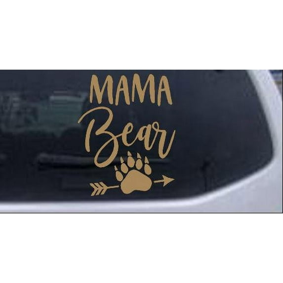 Mama Bear with Paw and Arrow Car or Truck Window Decal Sticker