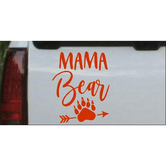Mama Bear with Paw and Arrow Car or Truck Window Decal Sticker