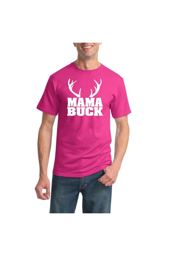 Mama Buck | Mens Fashion Graphic T-Shirt, Fuschia, 3XL