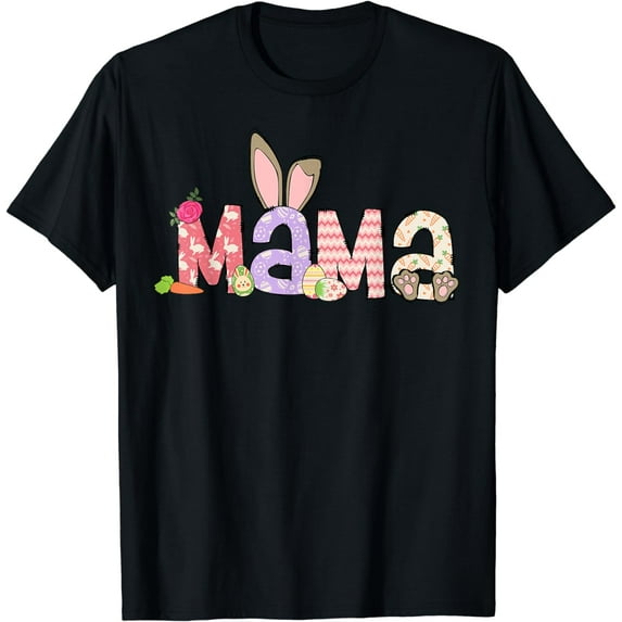 Mama Bunny Easter Mom Pregnancy Expecting Rabbit Mama T-Shirt
