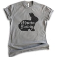 thumbnail image 1 of Mama Bunny Shirt, Unisex Women's Shirt, Easter Shirt, Rabbit Shirt, Dark Heather Gray, 3X-Large, 1 of 6