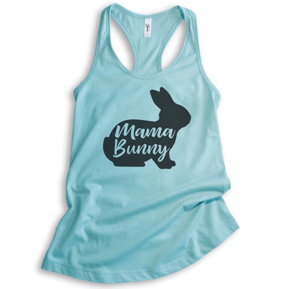 Mama Bunny Tank Top, Ladies Racerback Tank Top, Easter Tank, Rabbit Tank, Cancun, X-Large