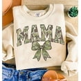 thumbnail image 1 of Mama Camo Coquette Bow Sweater, Old School Girls Camo Bow Hunting Fall Mama Sweatshirt, 1 of 5